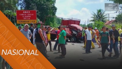 Pemandu maut kelindan lori parah kemalangan