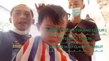 Barber Shop | Cukur Rambut | setelah 3 tahun Akhirnya Adek Aqmar Mau Cukur Rambut