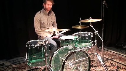 C&C 4-Piece Custom Coke Bottle Green Acrylic Drum Set [Memphis Drum Shop]