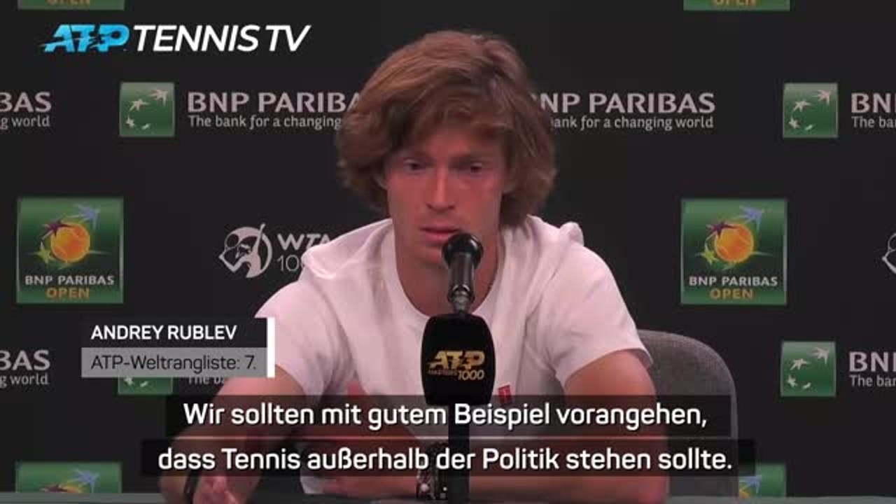 Rublev: 'Sport sollte sich aus Politik raushalten'