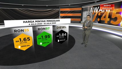 [INFOGRAFIK] Harga minyak mingguan 4 Julai 2020 - 10 Julai 2020