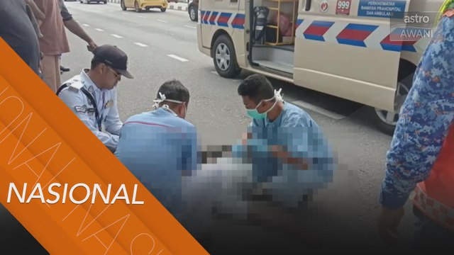 Warga emas maut digilis lori