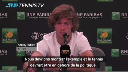 Guerre en Ukraine - Rublev : "Laisser la politique en dehors du sport"