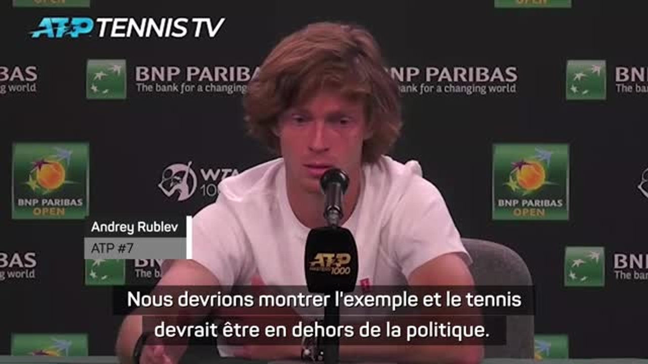 Guerre en Ukraine - Rublev : "Laisser la politique en dehors du sport"