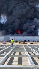 Walmart Distribution Center Goes Up in Flames