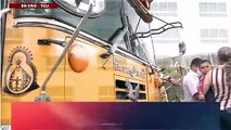 ¡Atentado! Sicarios motorizados tirotean a chofer y un pasajero de bus en Las Tapias