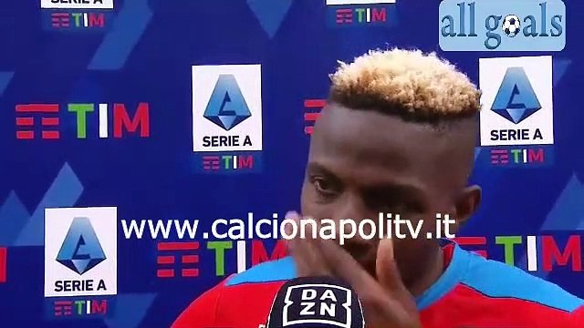 Napoli-Udinese 2-1 19/3/22 intervista post-partita Victor Osimhen