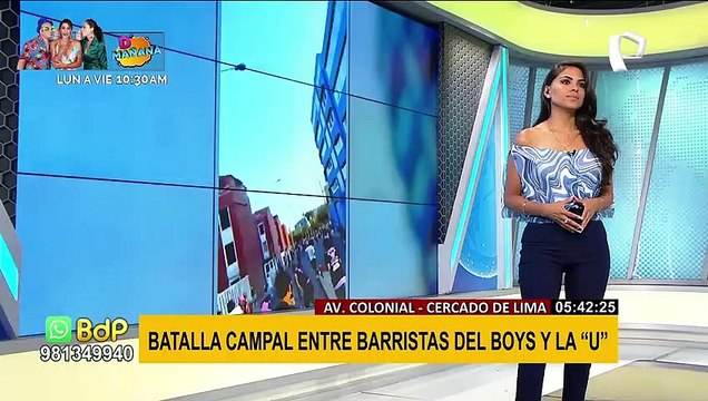 Lluvia de piedras y palos: descomunal gresca entre barristas de la U y Sport Boys