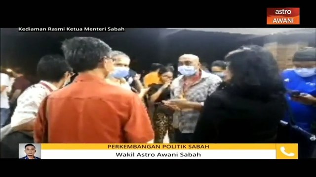 Situasi di perkarangan Kediaman Rasmi Datuk Seri Shafie Apdal