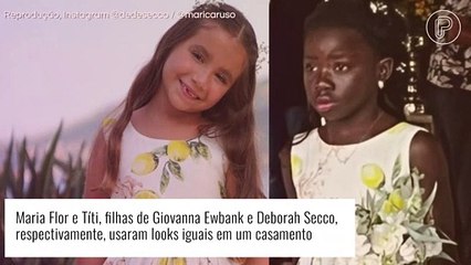 Download Video: Filhas de Deborah Secco e Giovanna Ewbank roubam a cena com mesmo look em casamento