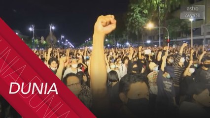Lebih 10,000 orang sertai protes anti kerajaan di Thailand