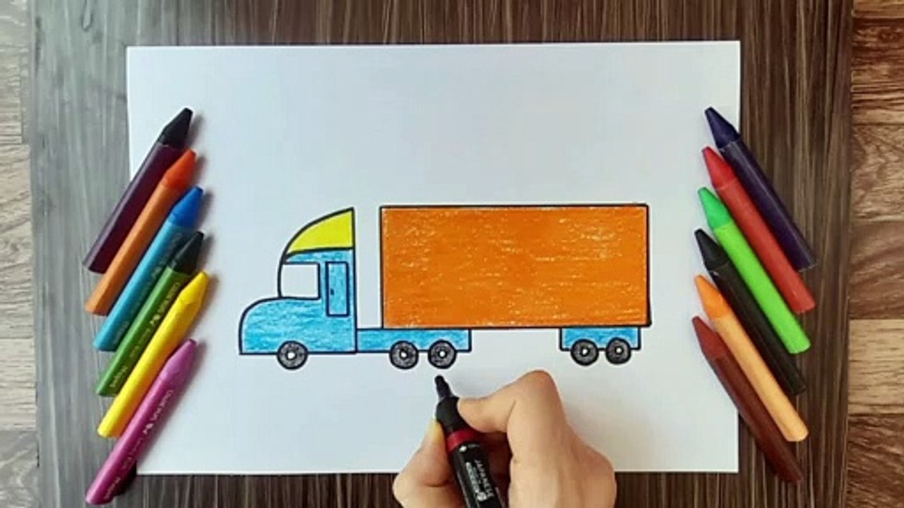 HOW TO DRAW A TRUCK, DRAW CAR,EASY DRAWING,STEP BY STEP DRAWING FOR KIDS,EASY ART,
