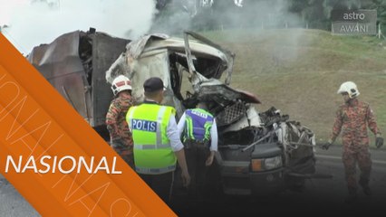 Pemandu lori rentung dalam kemalangan dua kenderaan