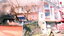 Kağıthane'de çatı yangını! 3 katlı başka bir binaya sıçradı