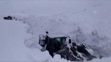 Karlıova'da kar yağışı devam ediyor