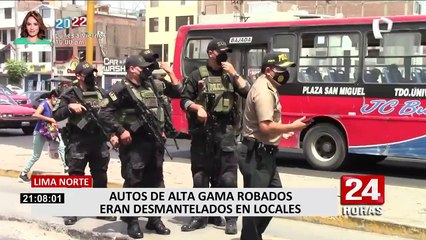 Lima Norte: intervienen dos viviendas donde se desmantelaban vehículos robados