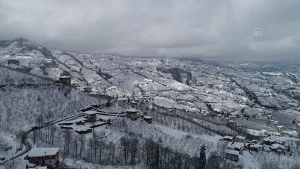 (DRONE) Kar yağışı etkili oluyor