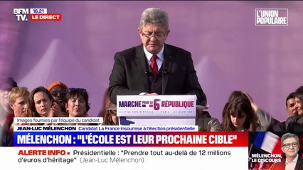 Jean-Luc Mélenchon: "Avec nous, tous les enfants de France auront le même programme [scolaire]"
