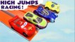 Cars 3 Lightning McQueen Toys in High Jumps Racing Funlings Race Challenges Videos for Kids versus Hot Wheels in these Full Episodes English Stop Motion Races by Toy Trains 4U