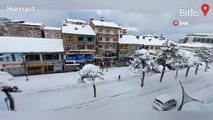 Bitlis'te kar kalınlığı 9 metreyi geçti