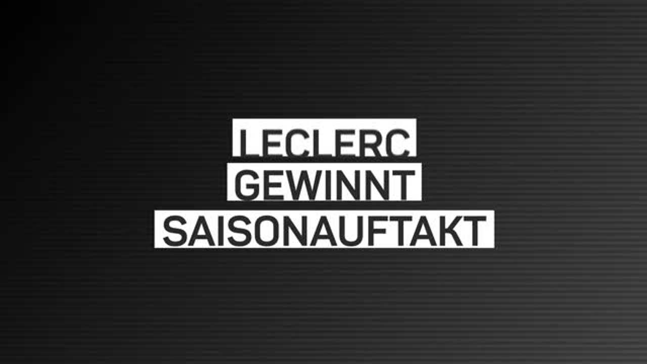 Leclerc gewinnt erstes f1-rennen der saison