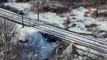 Rus ordusunun ikmal yaptığı demiryolu hattındaki köprü havaya uçuruldu