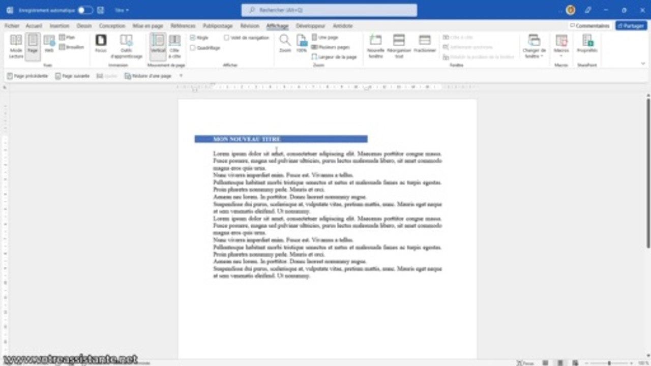 Comment créer une trame de fond plus grande que le texte sur Word ?