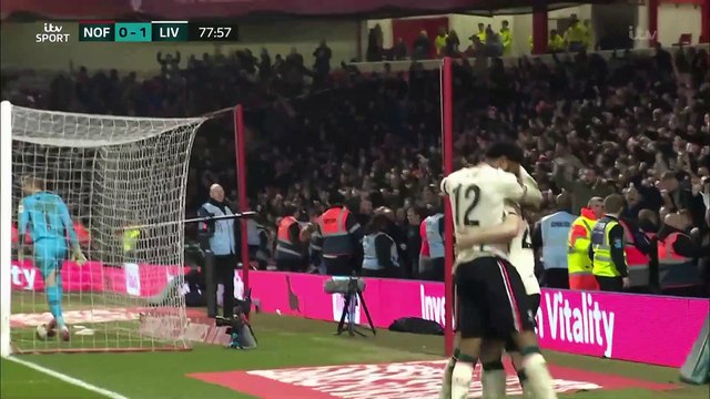 nottingham 0-1 liverpool - Diogo Jota goal 20.03.2022