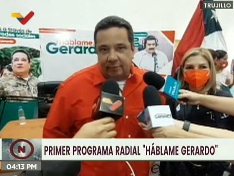 Gob. Gerardo Márquez estrena programa radial en el estado Trujillo llamado Háblame Gerardo