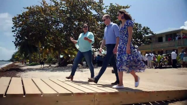 William and Kate dancing away as Belize locals welcome them