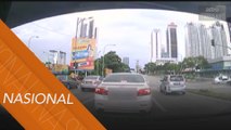 Pemandu Myvi putih rempuh dua kereta positif dadah