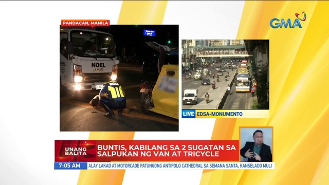 Buntis, kabilang sa 2 sugatan sa salpukan ng van at tricycle sa Pandacan, Manila | UB