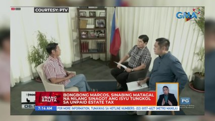 Bongbong Marcos, sinabing matagal na nilang sinagot ang isyu tungkol sa unpaid estate tax | UB