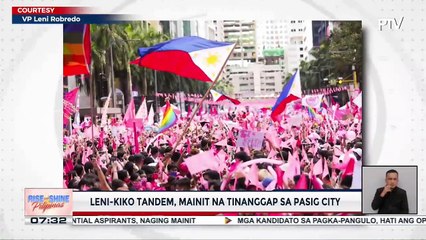 Leni-Kiko tandem, mainit na tinanggap sa Pasig City