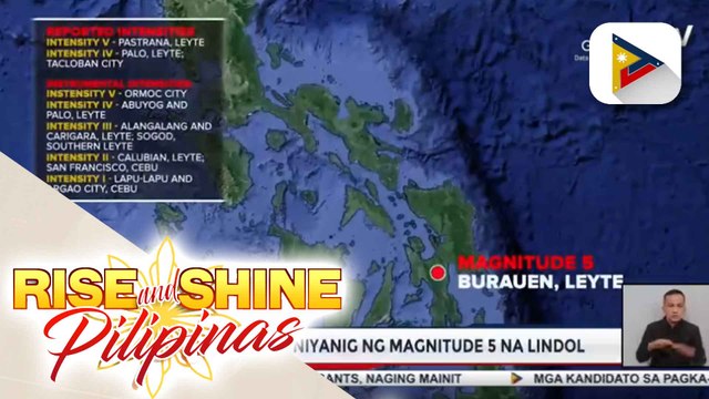 Burauen, Leyte, niyanig ng magnitude 5 na lindol