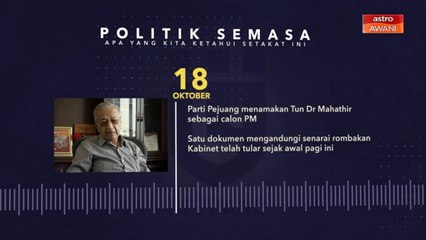 [INFOGRAFIK] Politik semasa, apa yang kita ketahui setakat ini (18 Okt 2020)