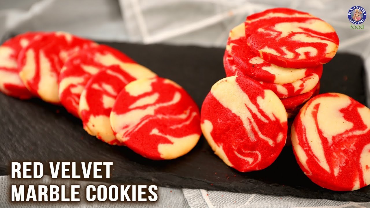 Red Velvet Marble Cookies Recipe | Homemade Egg...