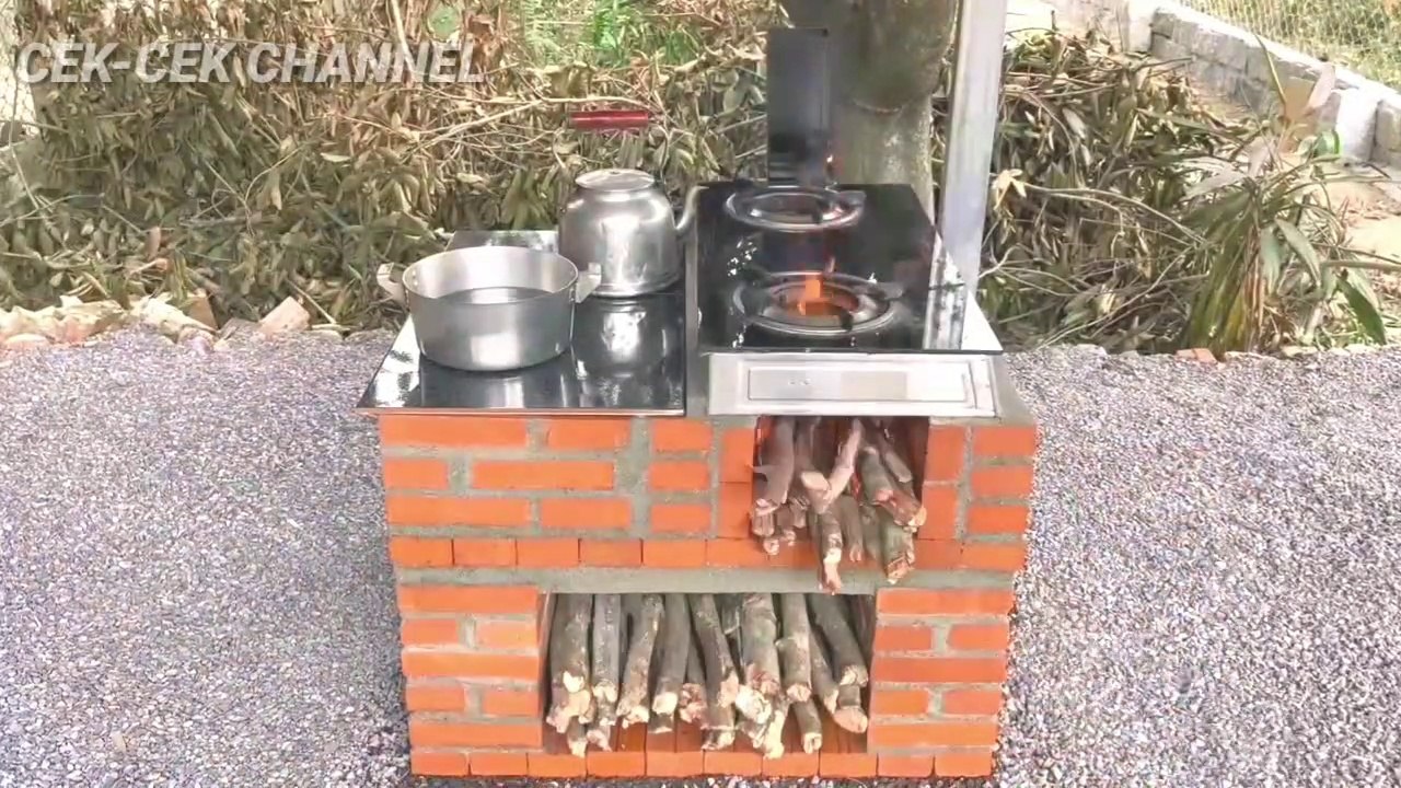 Tungku kayu bakar yang cantik dari kompor gas lama|| how to make firewood stove
