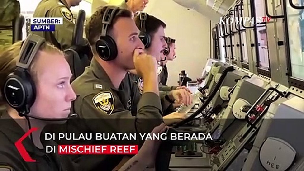 Penampakan Pulau Buatan China di Laut China Selatan dari Pesawat Poseidon AS
