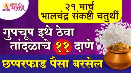 भालचंद्र संकष्टी चतुर्थीला गुपचूप ११तांदळाचे दाणे कुठे ठेवायचे? Bhalchandra Sankashti Chaturthi 2022