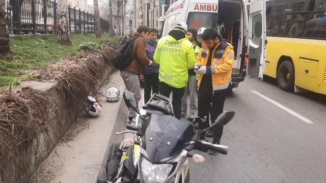 Motosikleti çalındı karakola giderken kaza yaptı