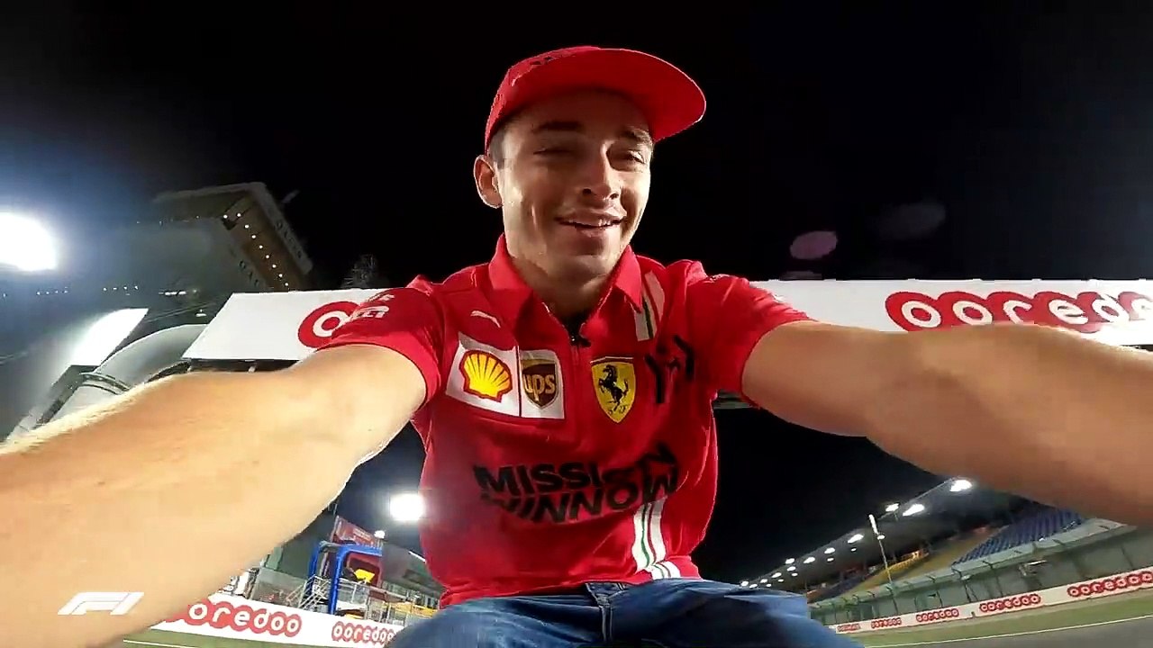 Charles Leclerc & Carlos Sainz Ride Around Losail International Circuit  2021 Qatar Grand Prix