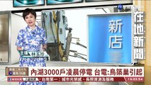 【台語新聞】內湖3000戶凌晨停電 台電:鳥築巢引起