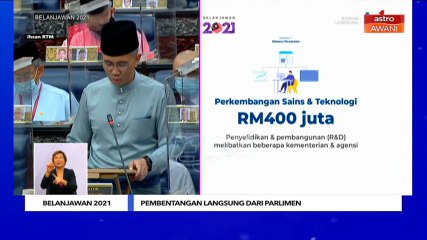 Belanjawan 2021: Inisiatif sains teknologi dan inovasi