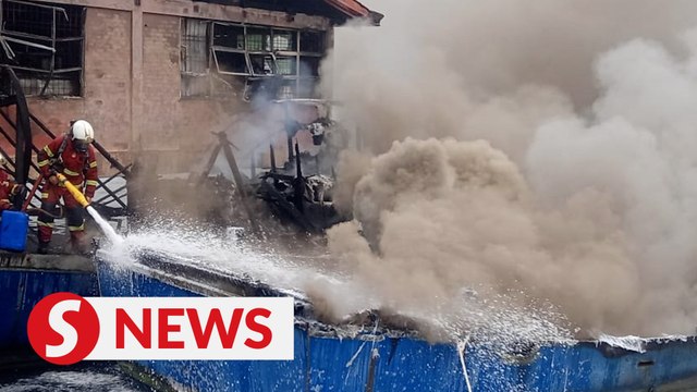 Two fishing boats, sundry shop gutted by fire at KK market jetty