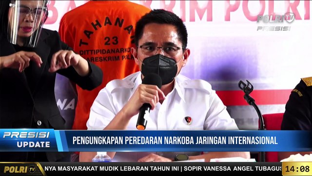 Konferensi Pers Pengungkapan Peredaran Narkoba Jaringan Internasional