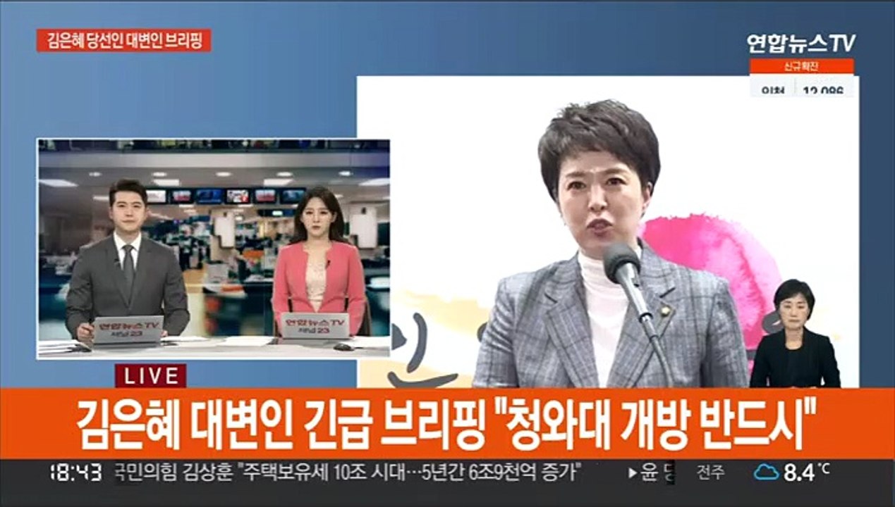 [현장연결] 김은혜 당선인 대변인 긴급 브리핑…"청와대 개방 반드시 이행"