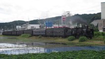 Japan steam locomotive C56-44 and Oigawa honsen SL Kawane steam train in Shimada 大井川本線静岡県島田市島: 観光列車「SLかわね」蒸気機関車C56-44