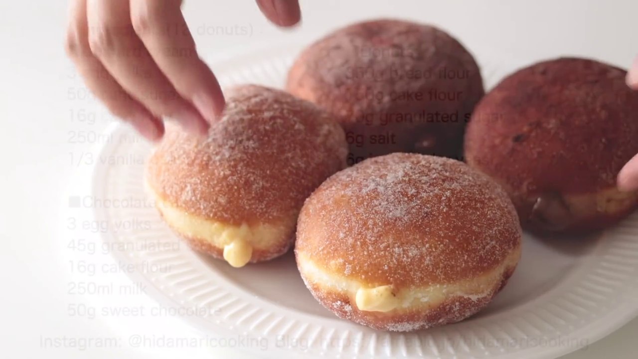 Custard Cream Donuts Vanilla Chocolate