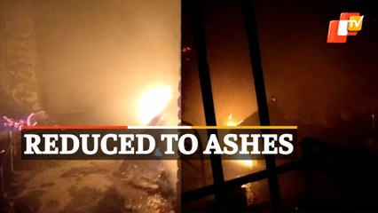 WATCH | Massive Fire Ravages House At Koida, Property Reduced To Ashes